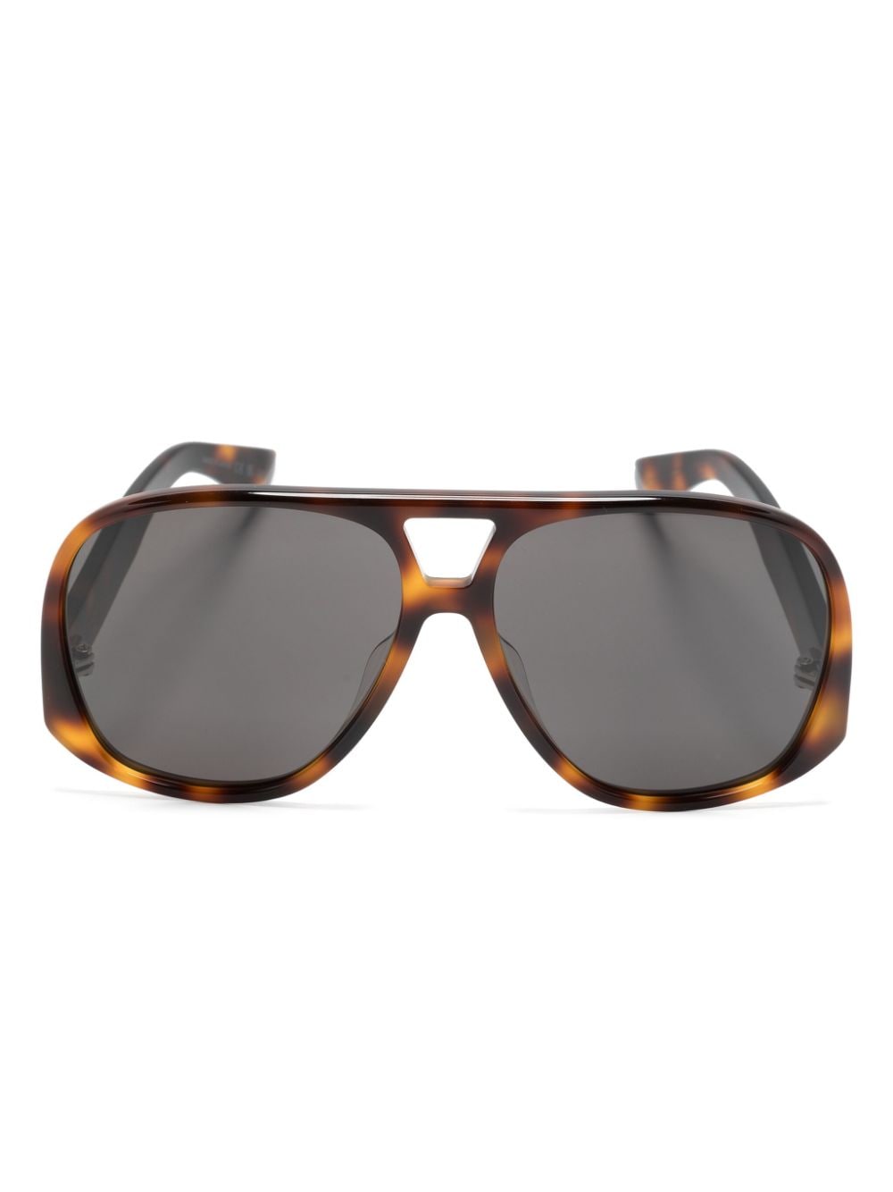 Saint Laurent Solace Pilot-frame Sunglasses In Brown