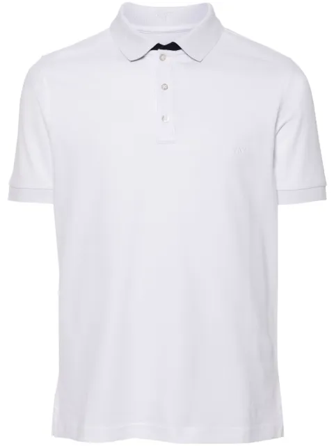 Fay logo-embroidered piqué polo shirt