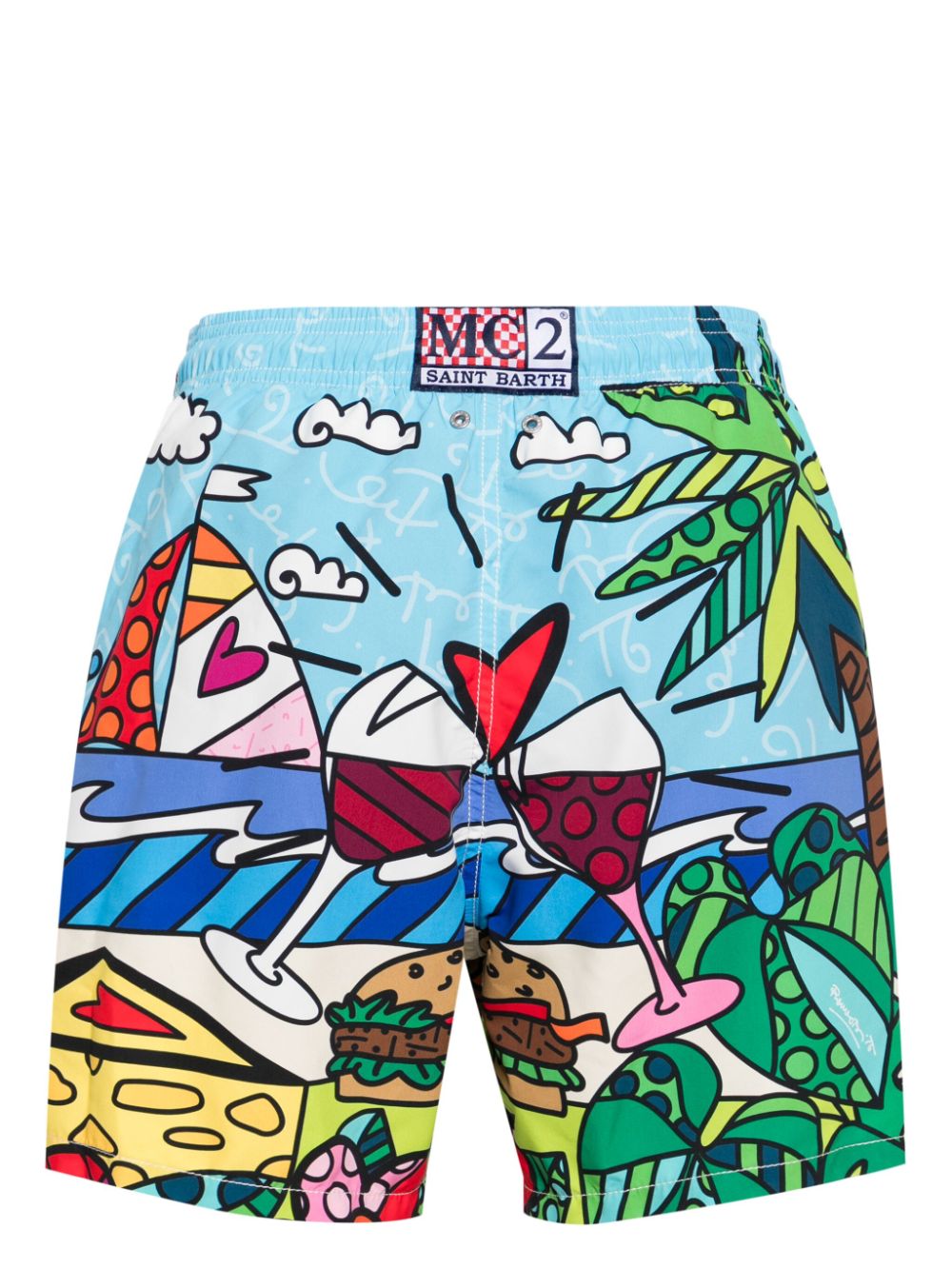 MC2 Saint Barth Gustavia Placed swim shorts - Blauw