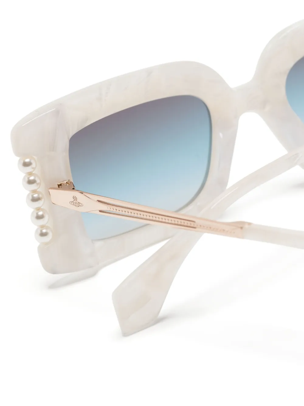 Vivienne Westwood Judy zonnebril met rechthoekig montuur Wit