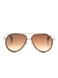 Vivienne Westwood Cale tortoiseshell pilot-frame sunglasses - Gold