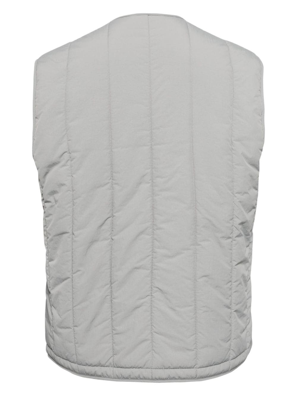 Shop Hugo Logo-appliqué Quilted Gilet In Grey