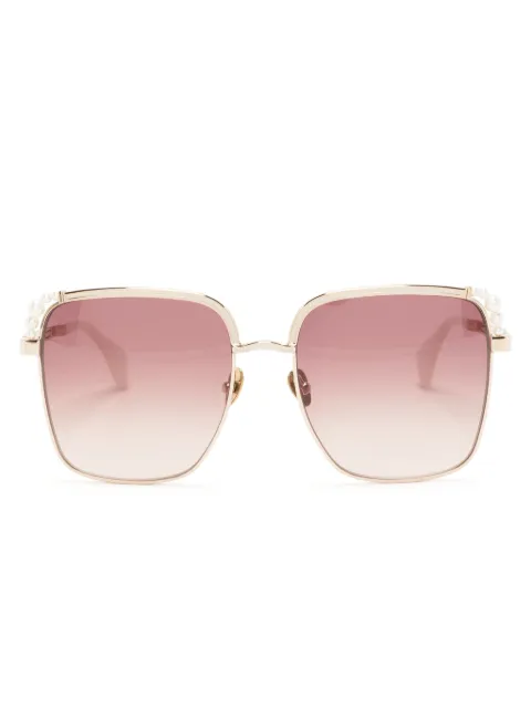 Vivienne Westwood pearl-detailing oversize-frame sunglasses