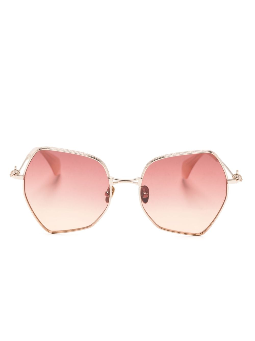 Vivienne Westwood Hardware orb hexagonal-frame sunglasses Goud