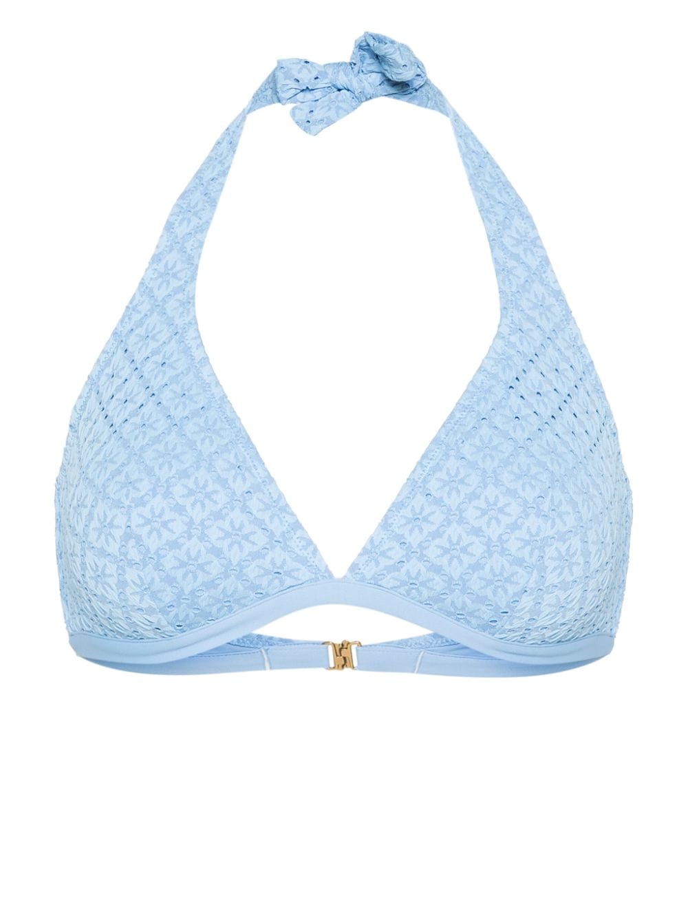 Twinset Broderie-anglaise Bikini Top In Blue