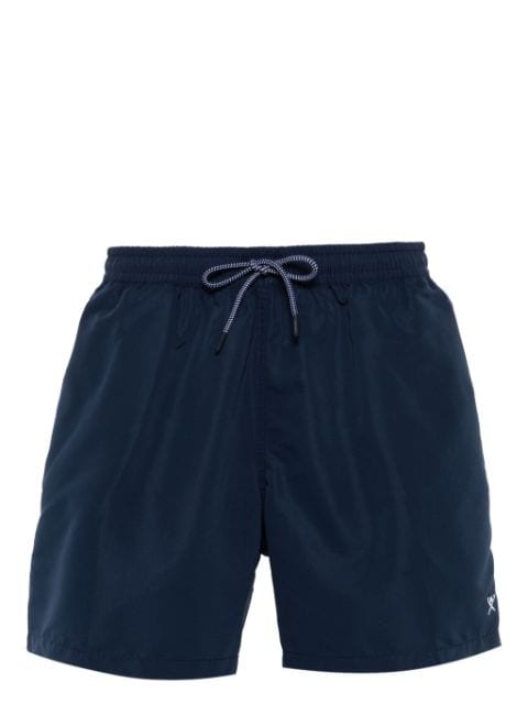 Hackett motif-embroidered swim shorts