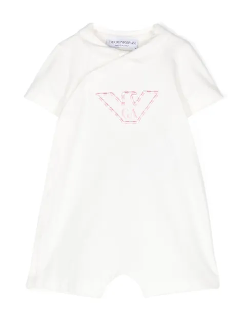 Emporio Armani Kids logo-embossed cotton shortie