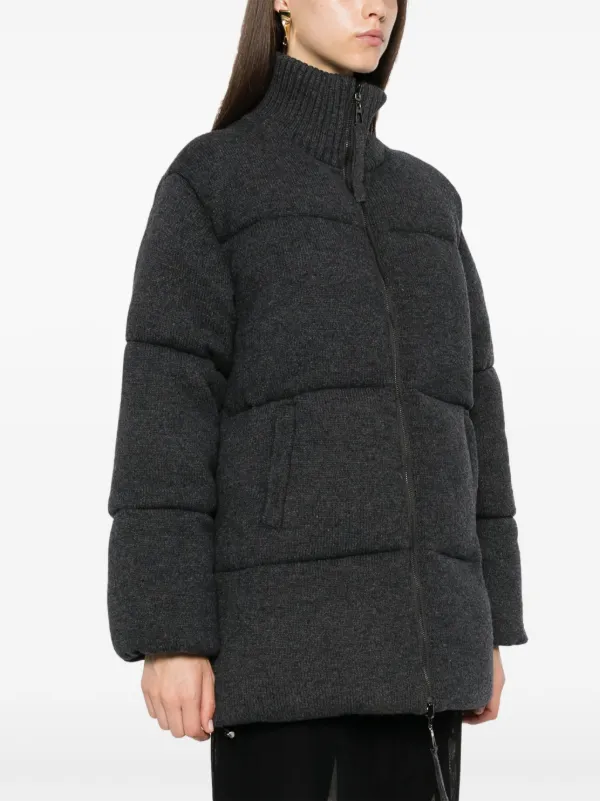 P.A.R.O.S.H. Wool Puffer Coat | Grey | FARFETCH CA