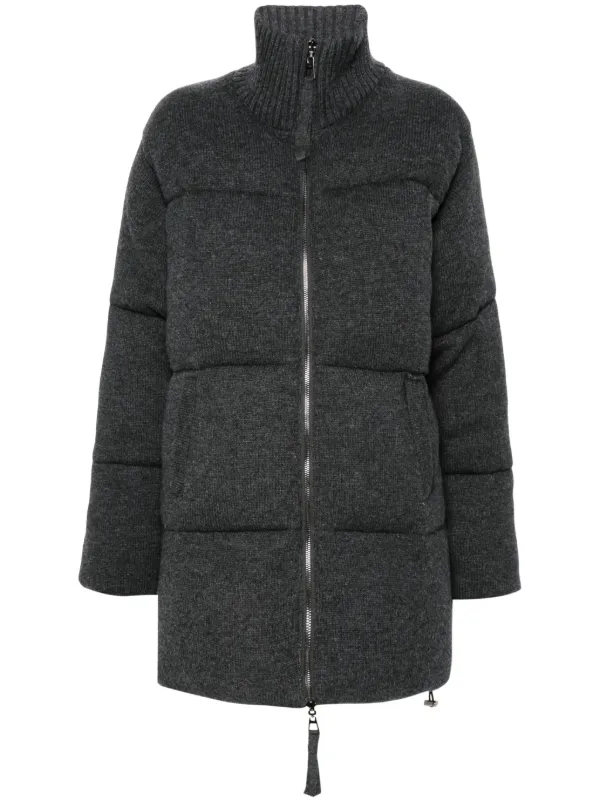 P.A.R.O.S.H. Wool Puffer Coat | Grey | FARFETCH CA