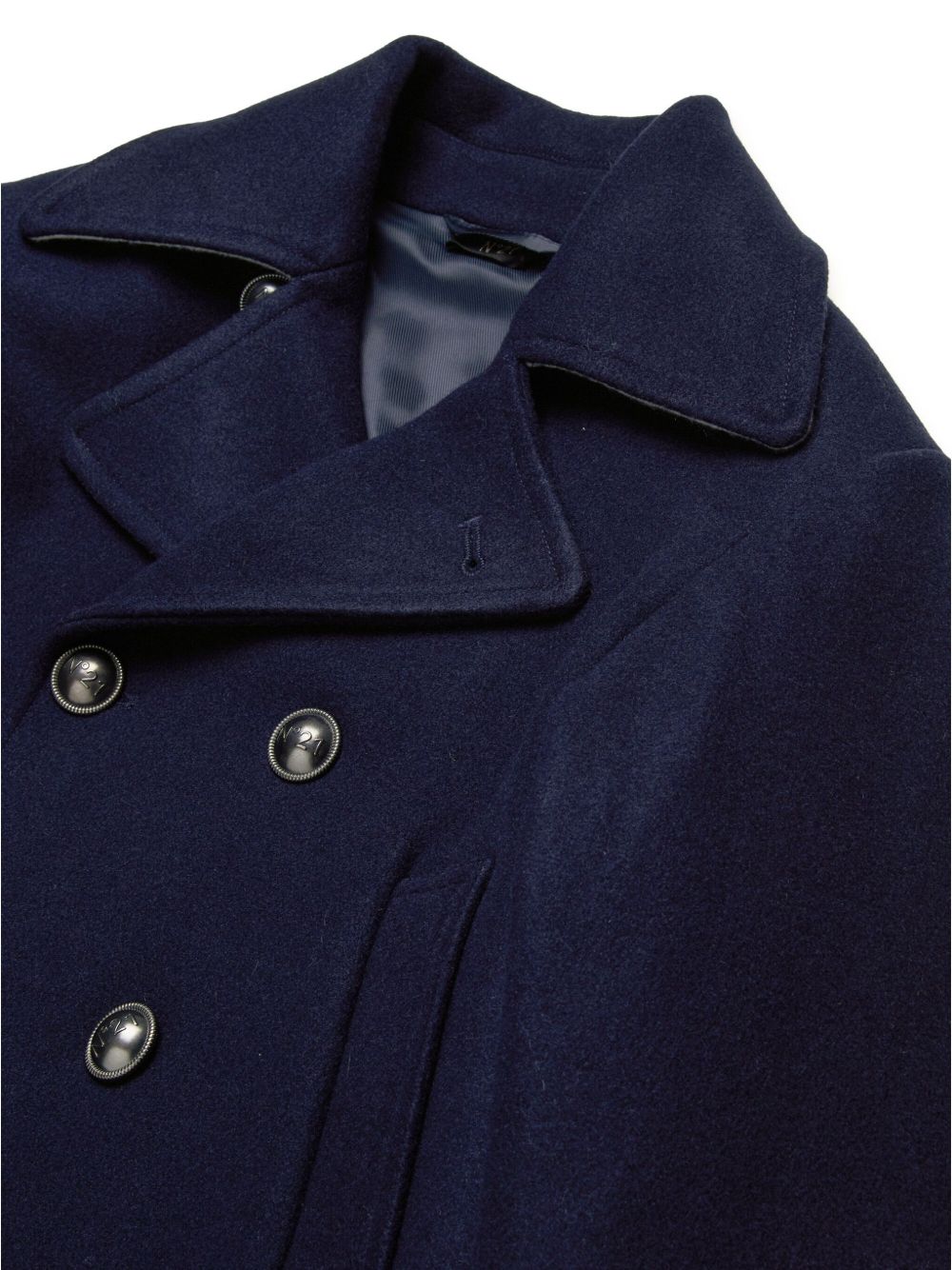 N°21 LOGO-APPLIQUÉ DOUBLE-BREASTED COAT