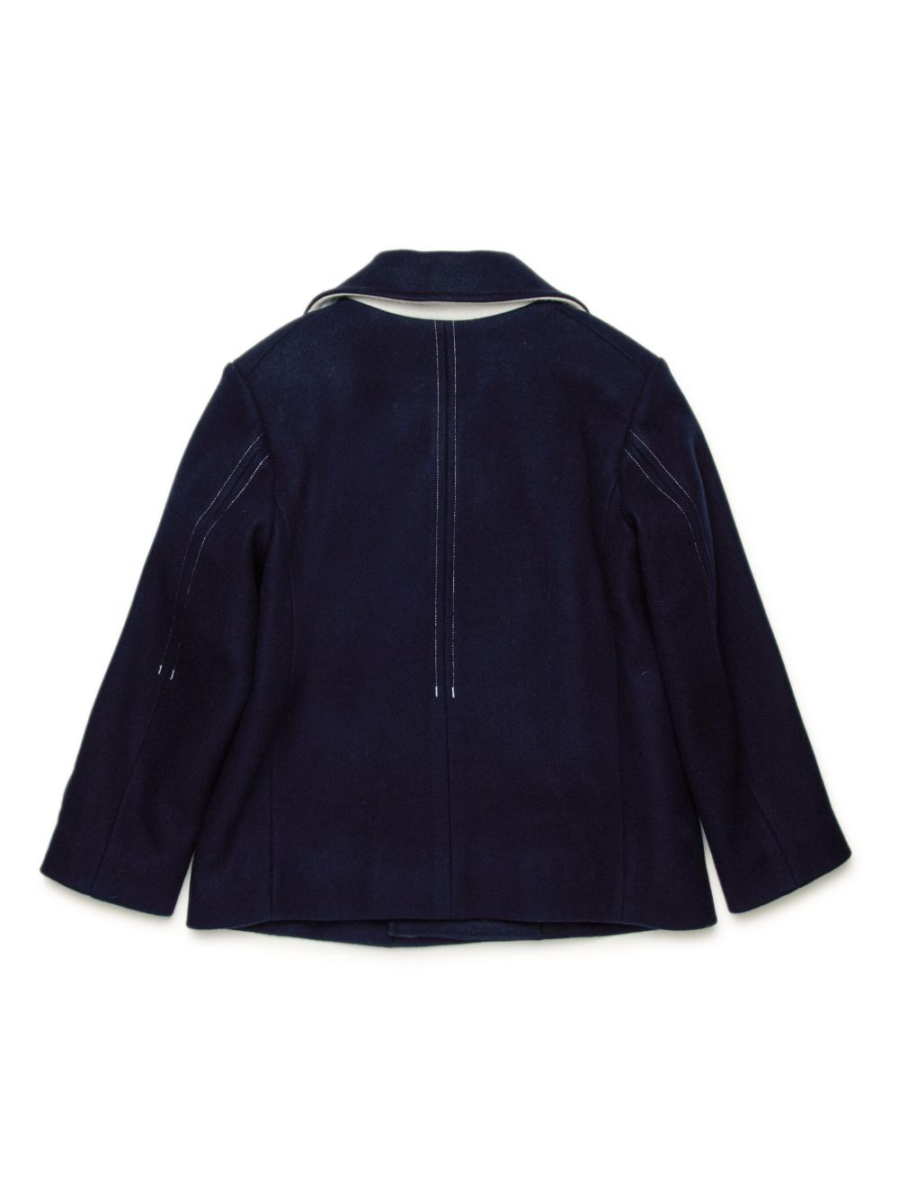 Nº21 Kids logo-appliqué double-breasted coat - Blue