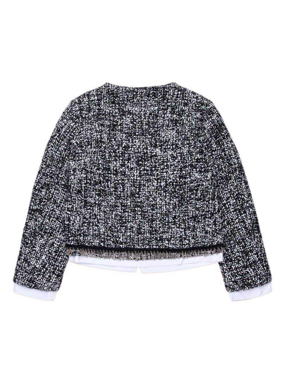 Nº21 Kids single-breasted tweed jacket - Black