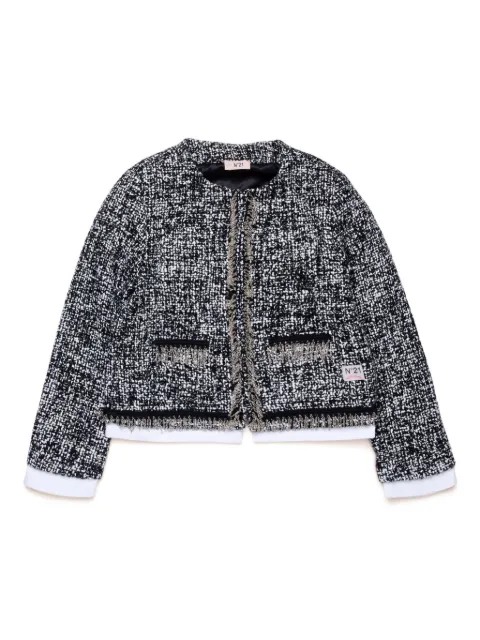 Nº21 Kids chamarra de tweed con botones
