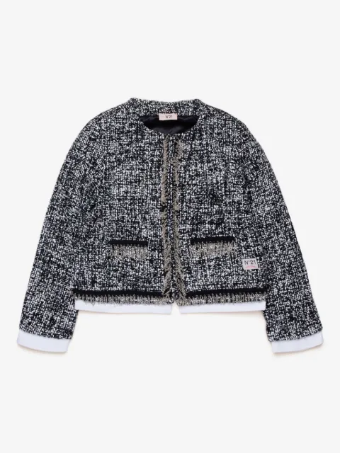 Nº21 Kids veste en tweed à simple boutonnage