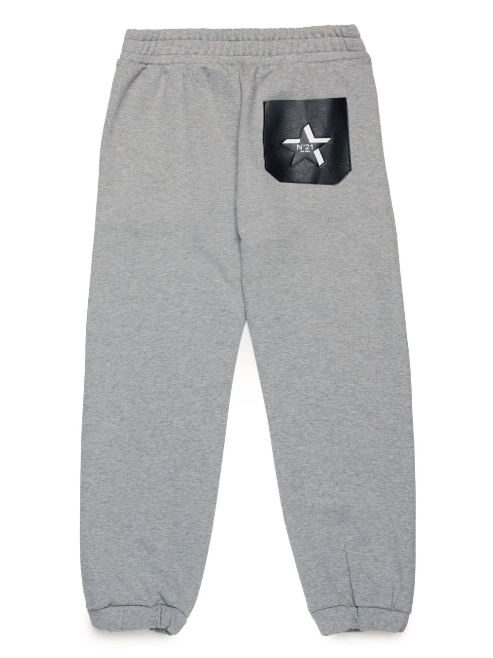 Nº21 Kids star-print cotton track pants - Grey