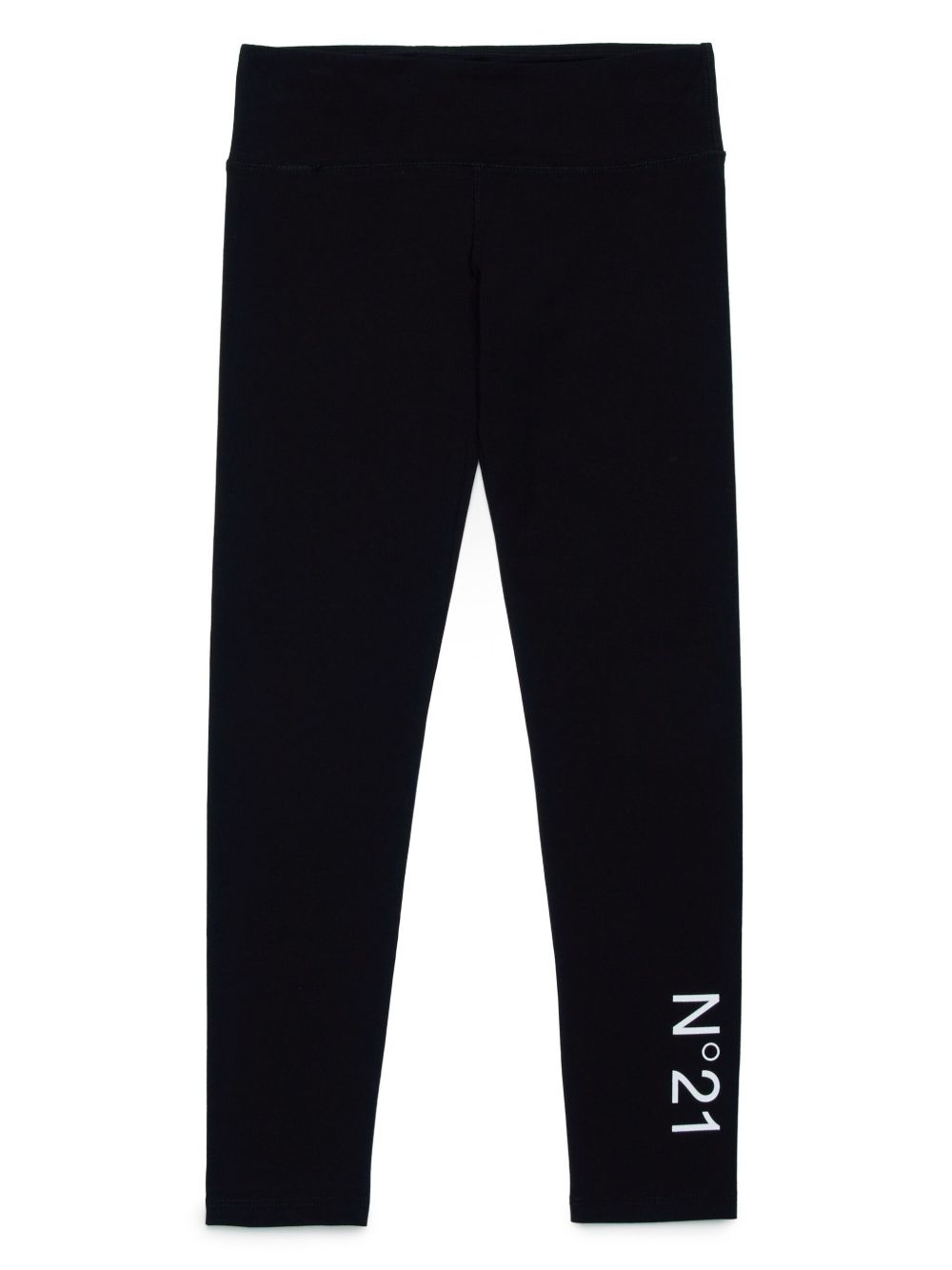 Nº21 Kids logo-print cotton leggings - Black