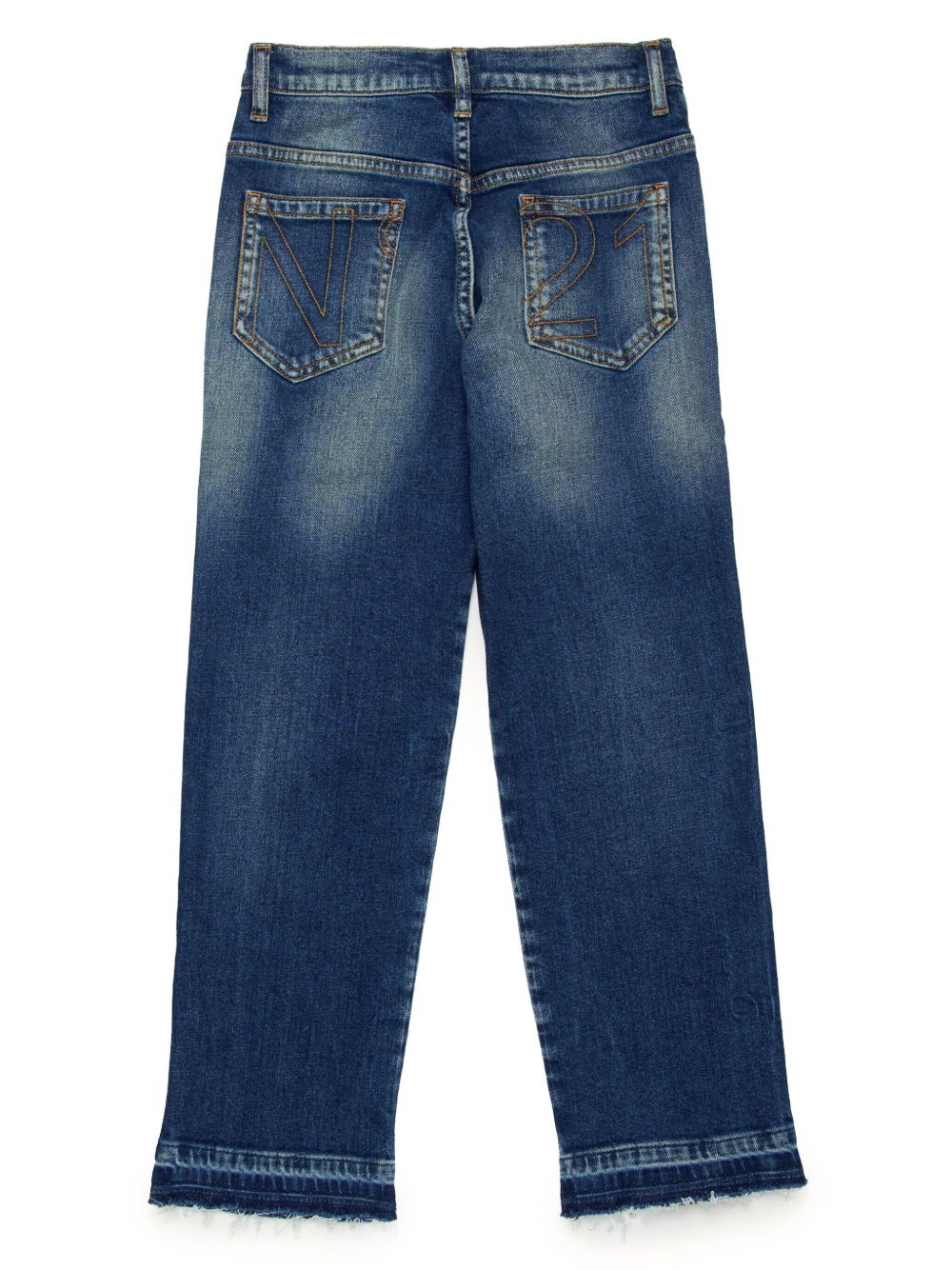 Nº21 Kids logo-embroidered jeans - Blue