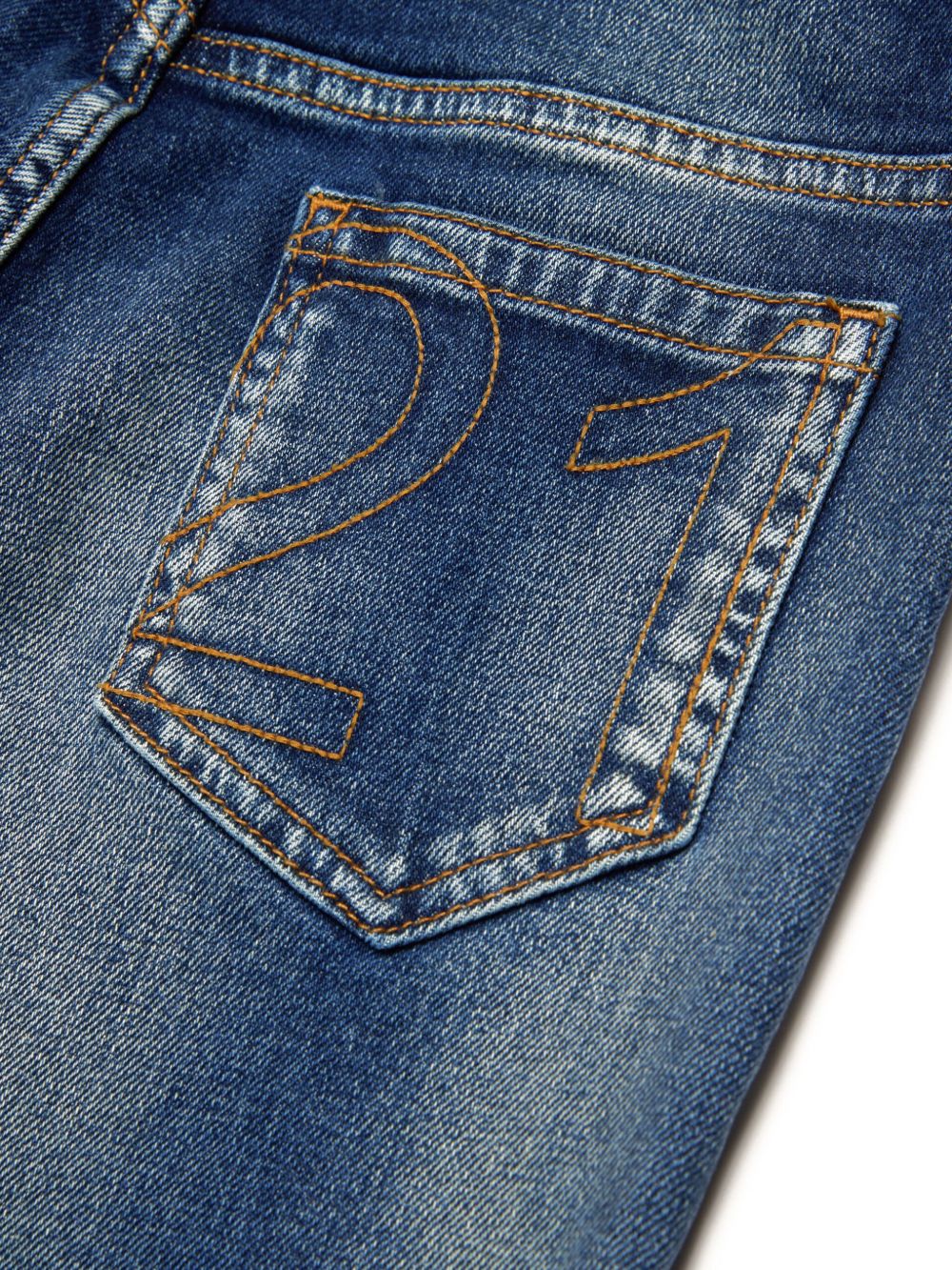 N°21 LOGO-EMBROIDERED JEANS