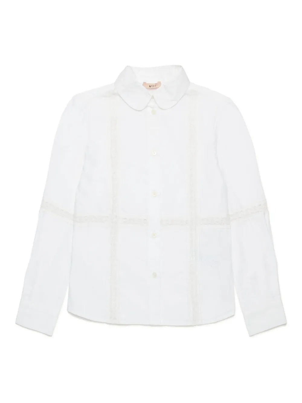 Nº21 Kids checked cotton shirt | White | Image 1