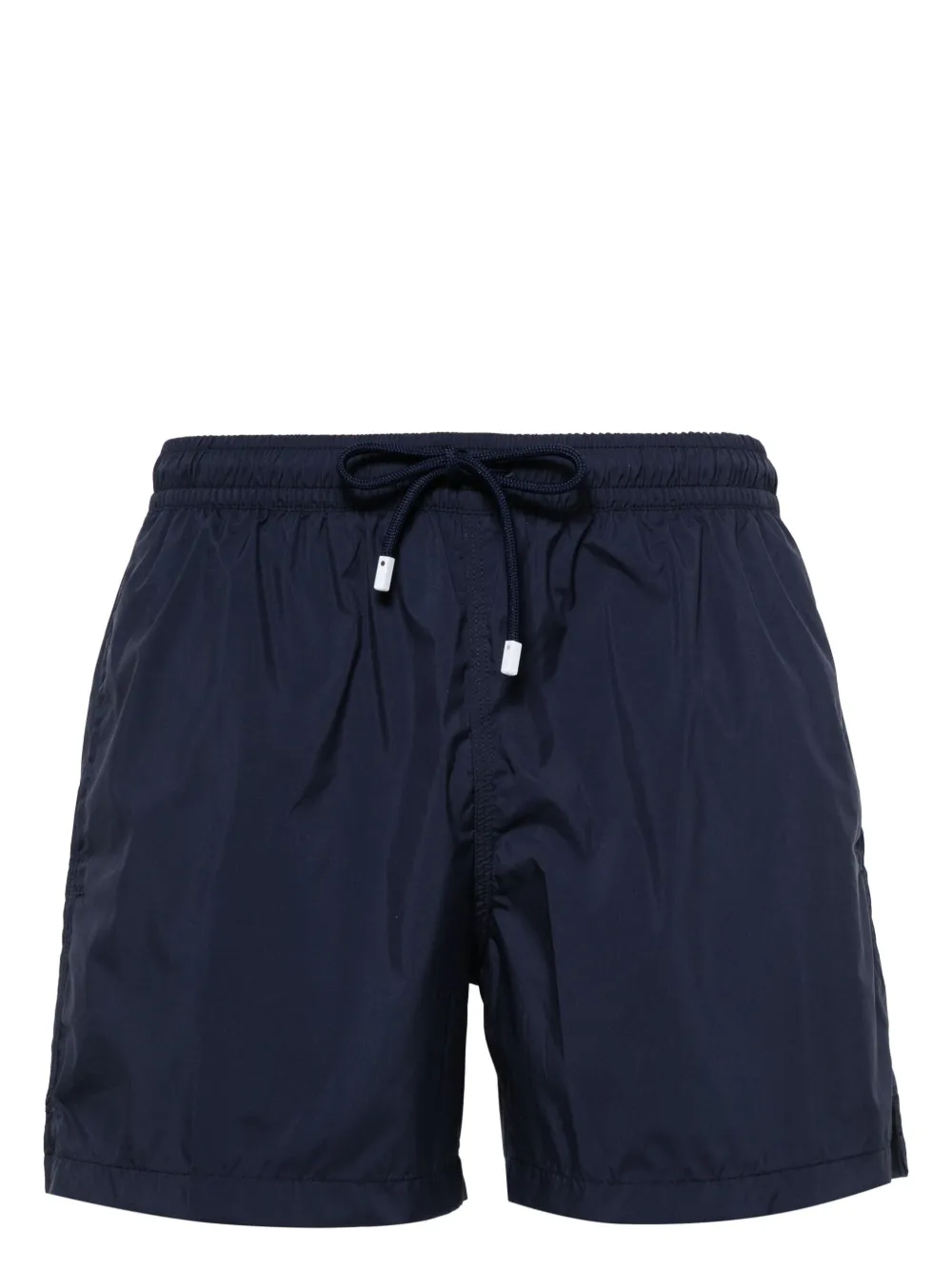 Fedeli Logo-patch Swim Shorts In Blue