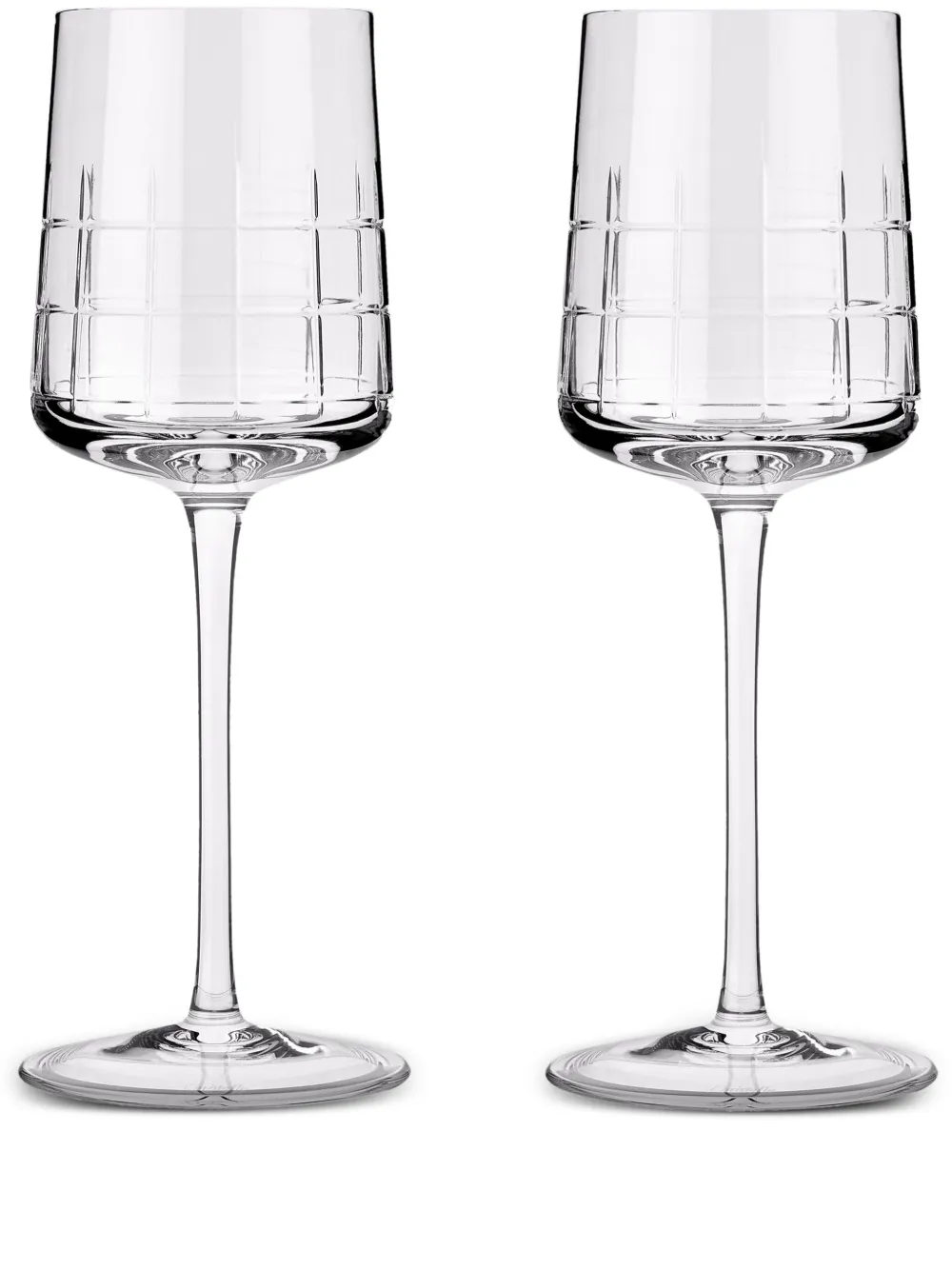 Christofle Textured-finish Wine Glasses (set Of Two) In Blue