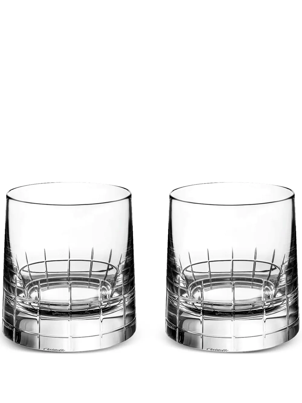 Christofle Old Fashioned Glasses Crystal (set Of Two) In Transparent