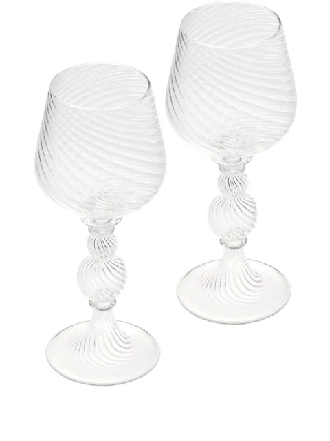 Christofle set de dos copas de vino tinto Tourbillon