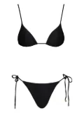 Noire Swimwear Nikki snakeskin-effect bikini set - Black