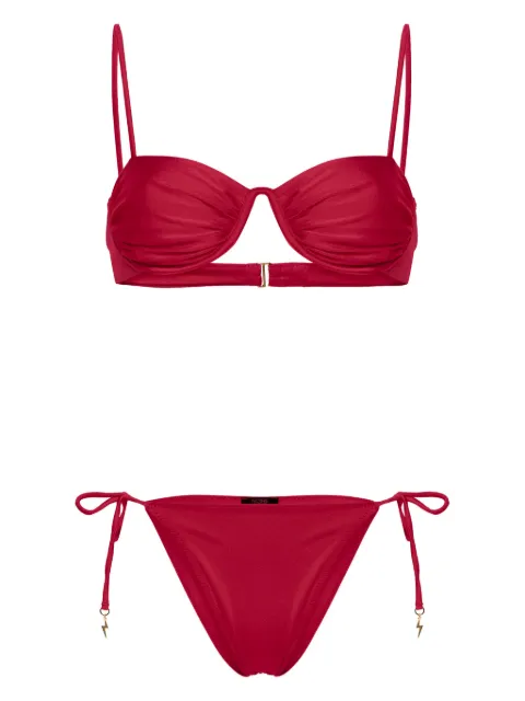 Noire Swimwear Monowire ruched bikini set