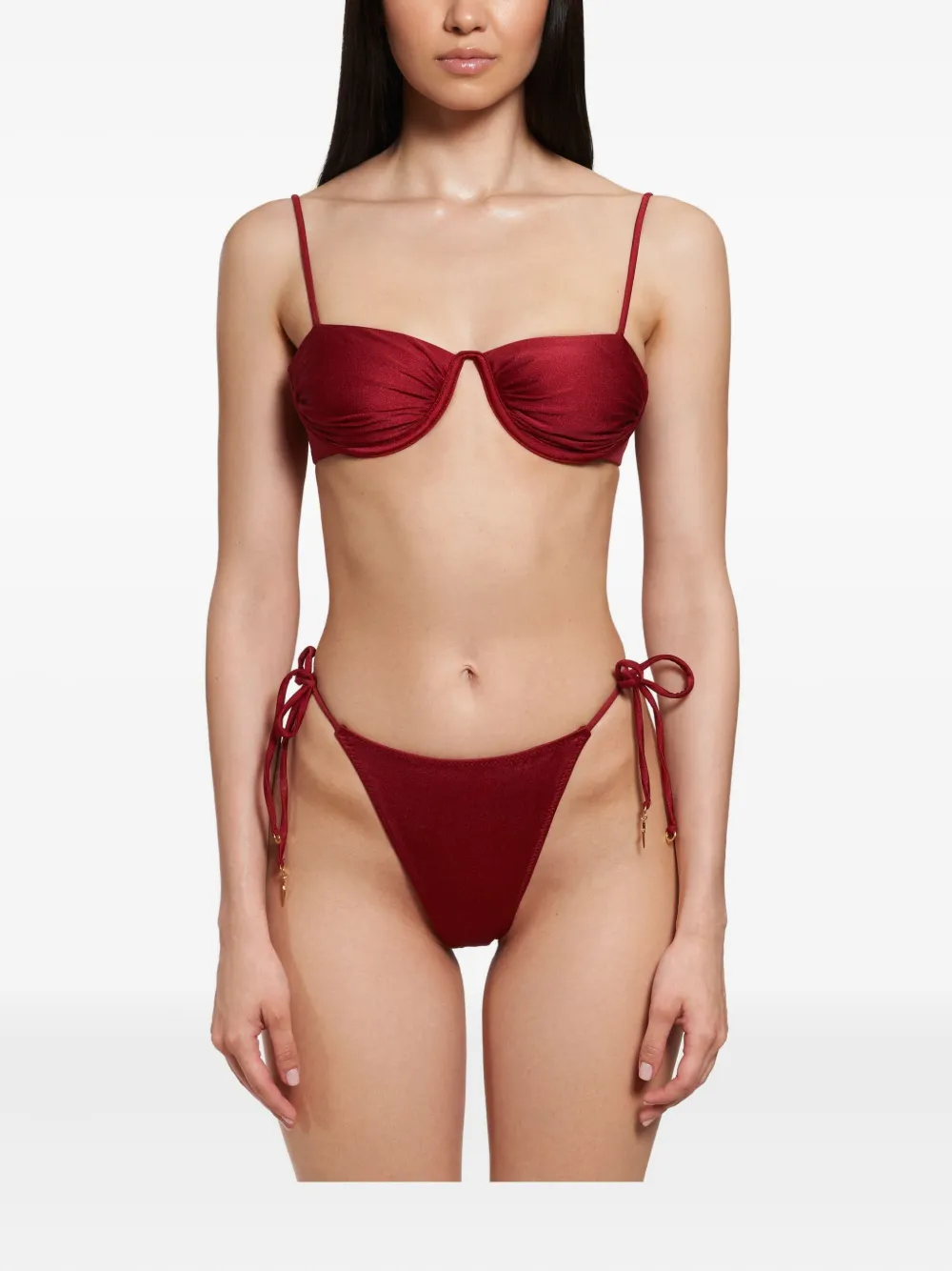 Monowire ruched bikini set