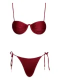 Noire Swimwear Monowire ruched bikini set - Red