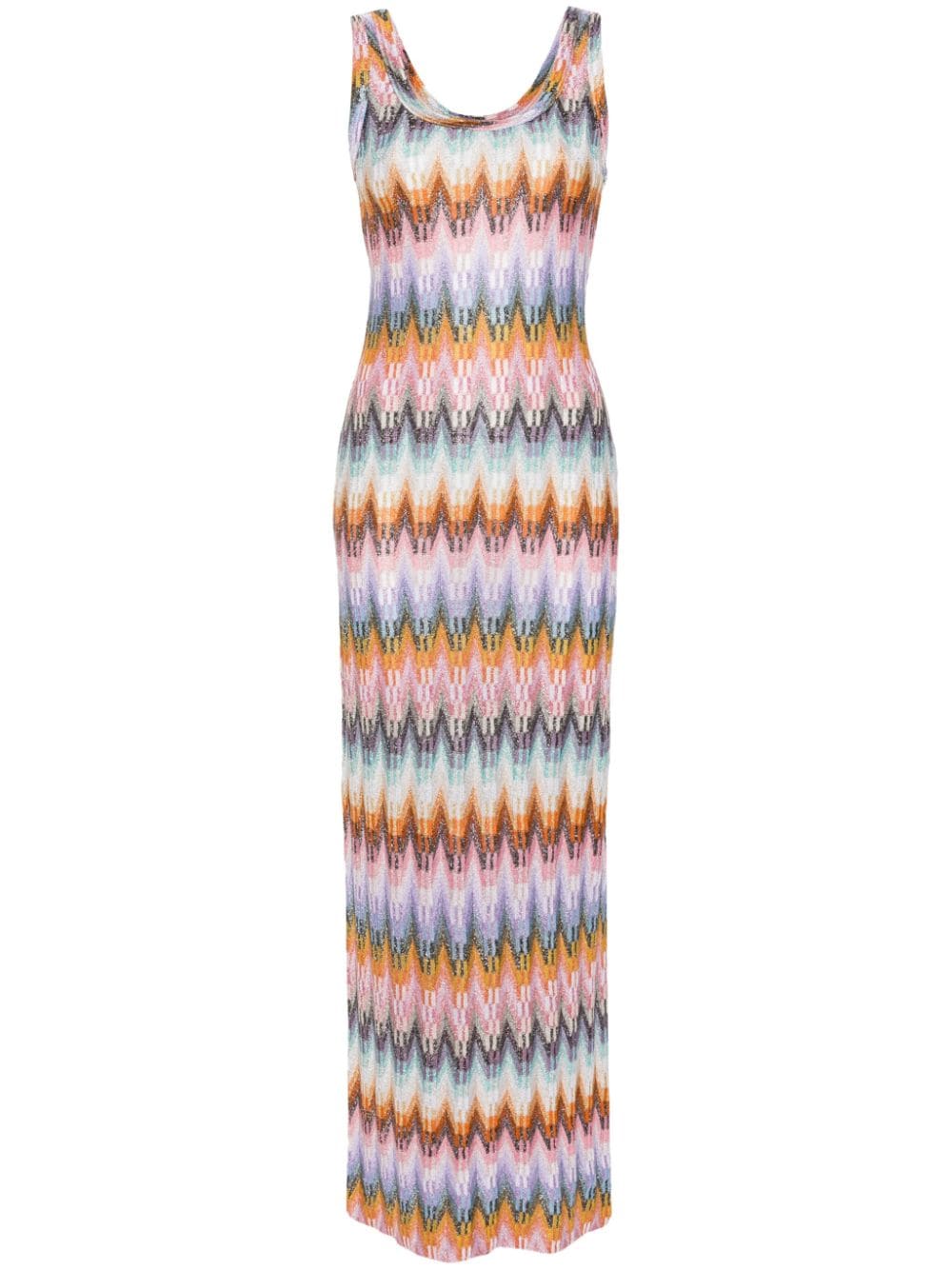 Missoni zigzag-pattern maxi dress Blauw