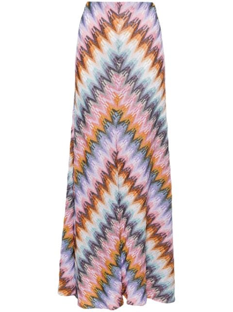 Missoni jupe longue à motif zigzag