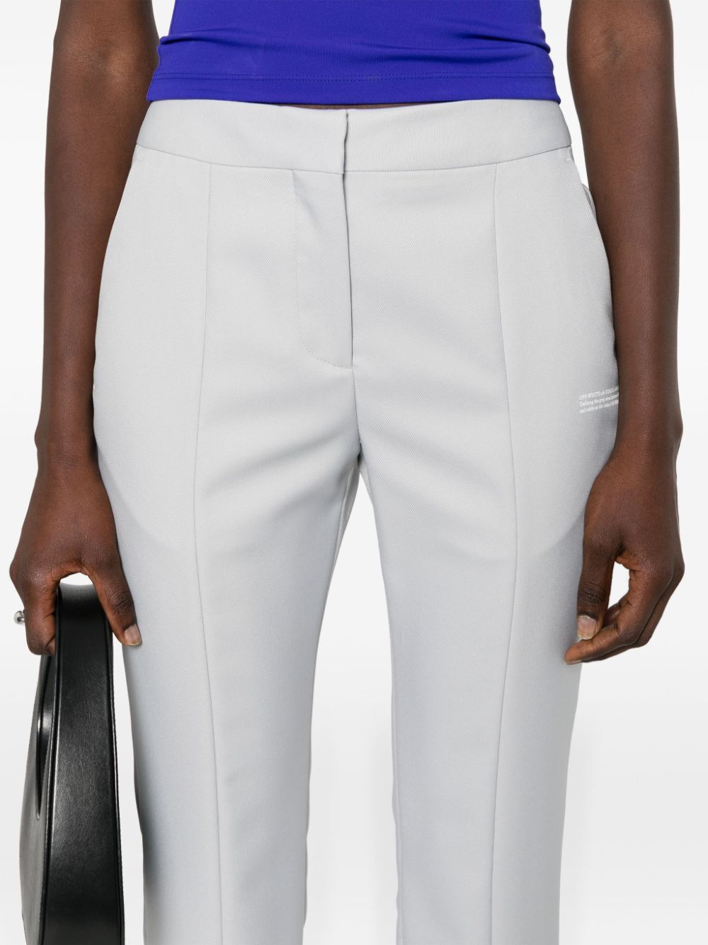 Shop Off-white Corporate Tech Tailored Trousers In Blue