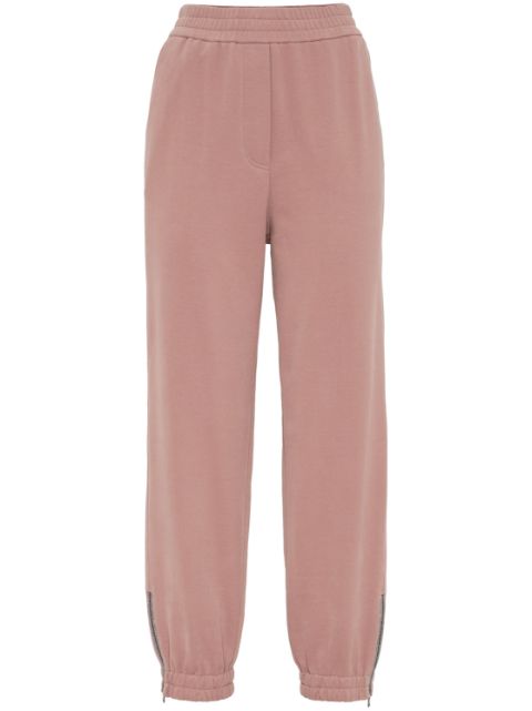 Brunello Cucinelli Monili-detail cotton track pants Women