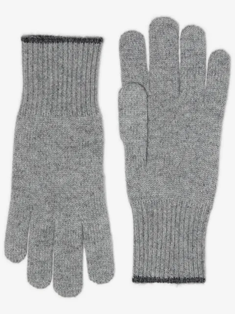 Brunello Cucinelli ribbed-knit cashmere gloves