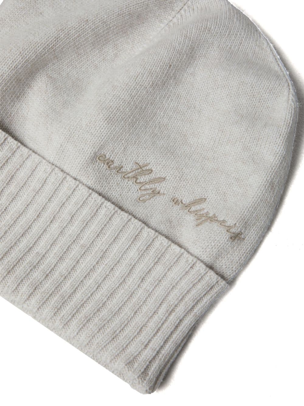 Brunello Cucinelli embroidered knit beanie - Grijs