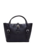 Loewe Pre-Owned buckled leather tote bag - Black