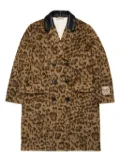 Nº21 Kids animal-print coat - Brown