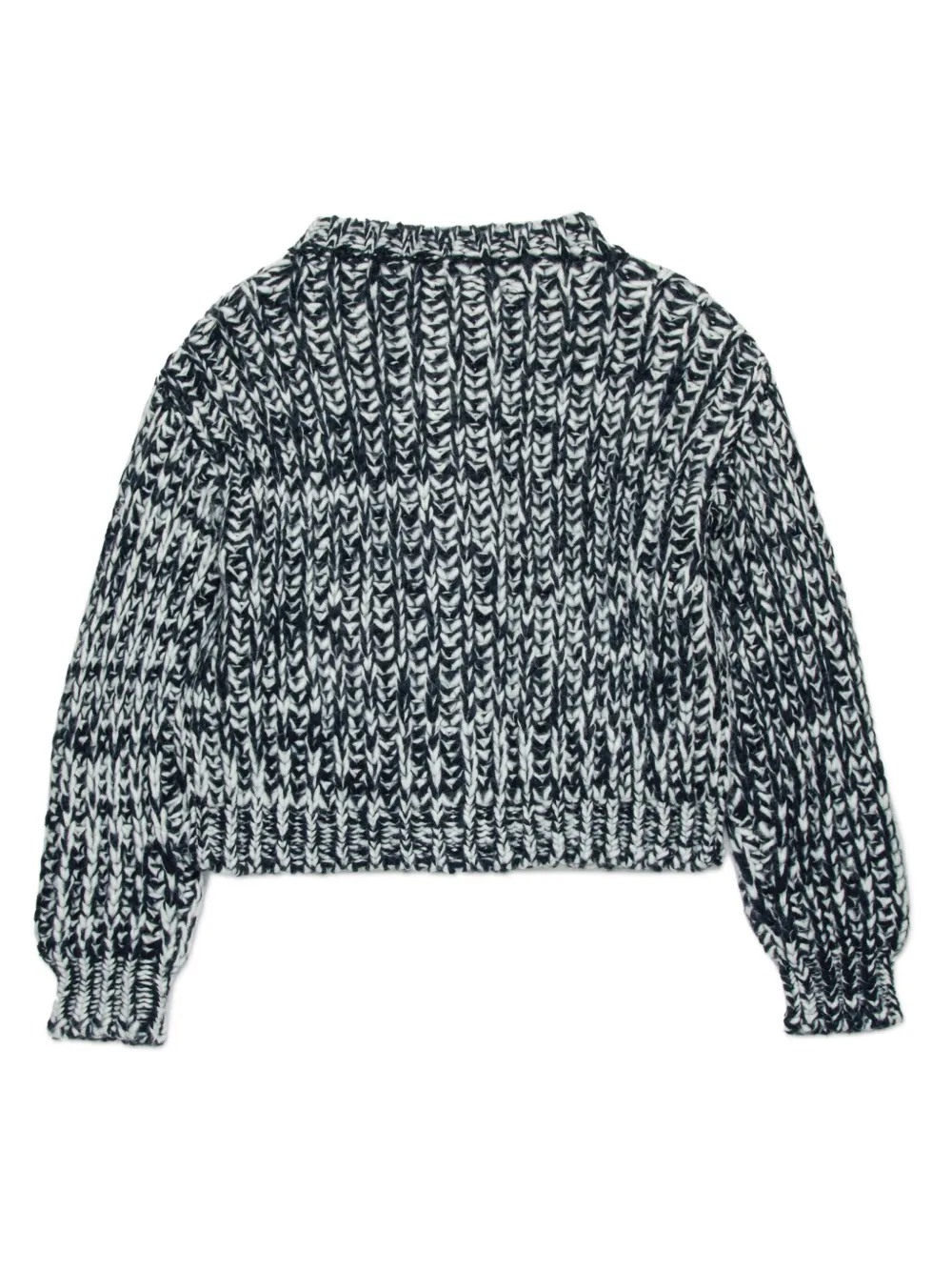 Nº21 Kids Grofgebreid vest - Zwart