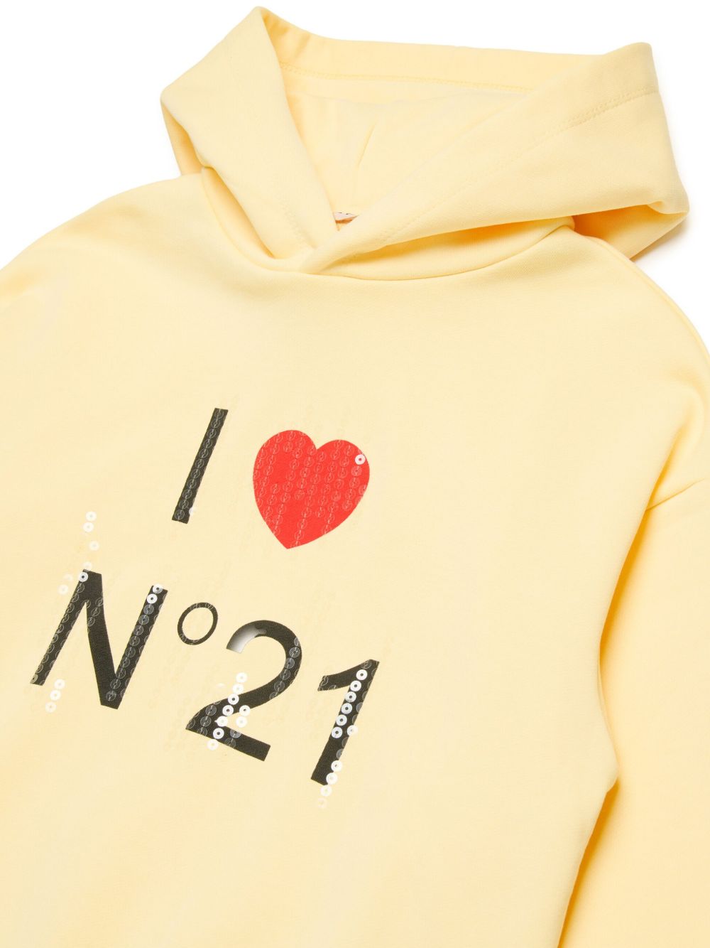 N°21 LOGO-PRINT COTTON HOODIE