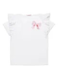 Nº21 Kids ruffle-detail cotton T-shirt - White