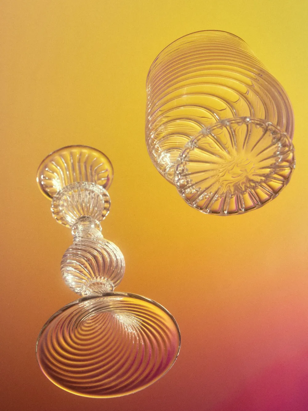 Christofle Tourbillon Water Goblets (set Of Two) In White