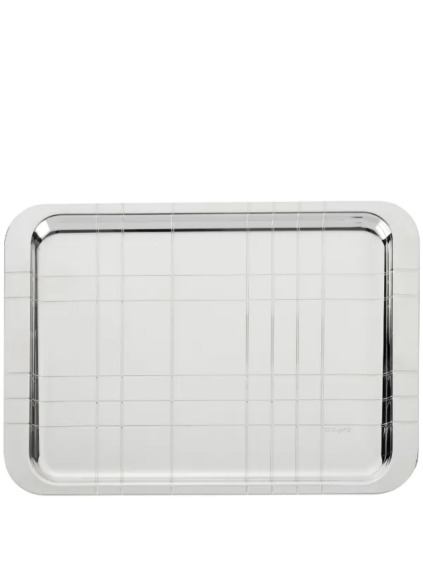 Christofle 銀メッキ トレイ 長方形 Christofle Graphik スクエア