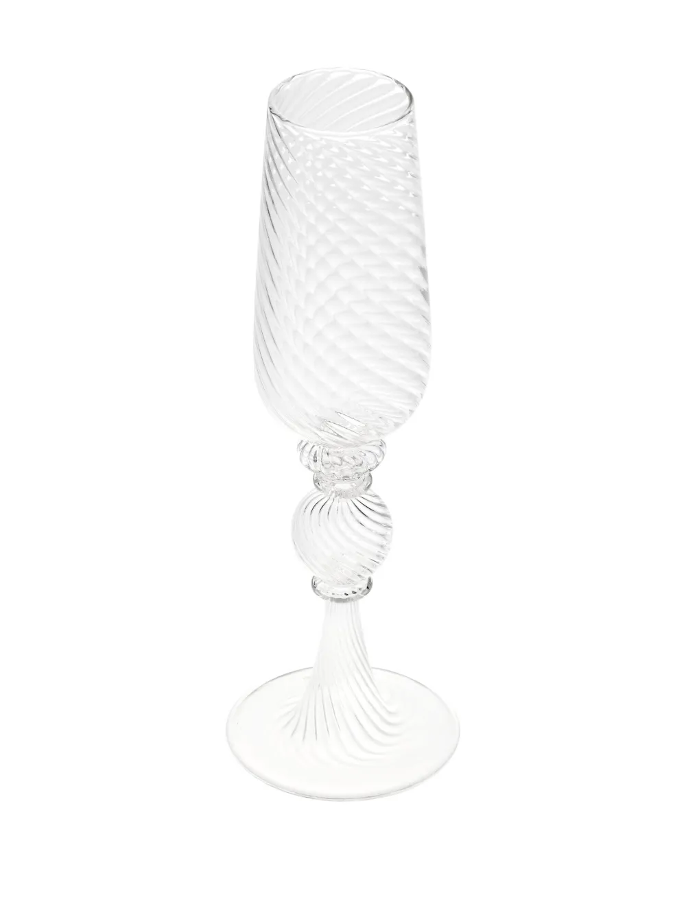 Christofle Tourbillon Champagne Flutes (set Of Two) In White