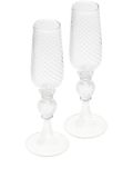 Christofle Tourbillon champagne flute (set of two) - White