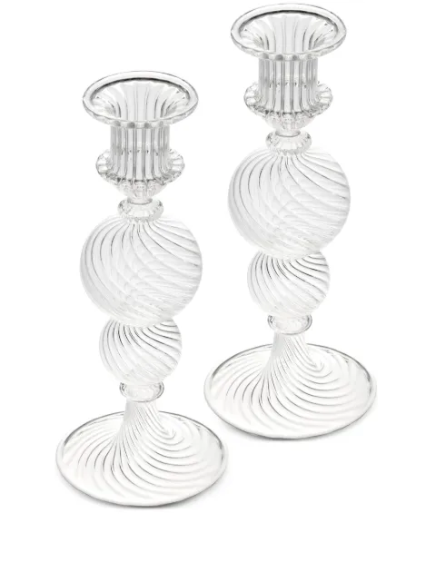 Christofle large Tourbillon candlesticks (set of two)