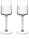 Christofle Graphik water glasses (set of two) - White