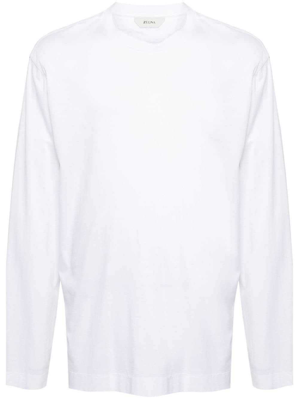 Zegna Long-sleeve Cotton T-shirt In White