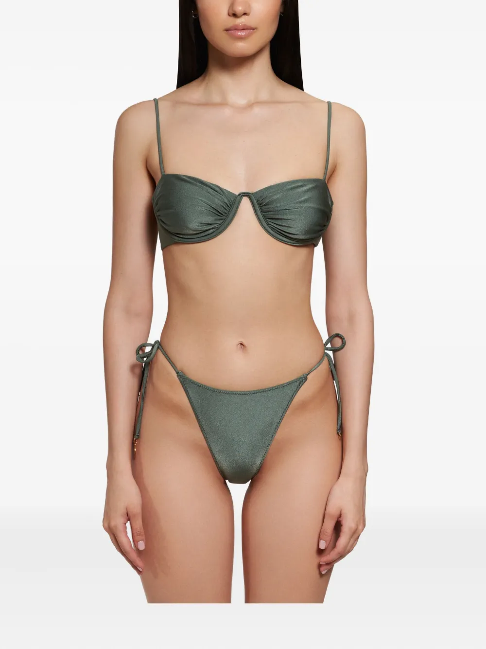Monowire satin bikini set